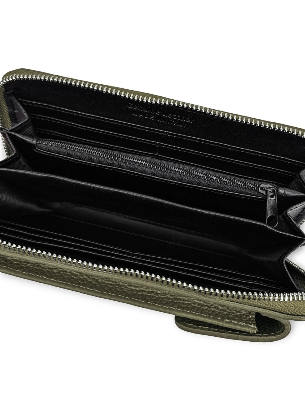 Mini borsa pochette in pelle martellata STREET Verde foresta