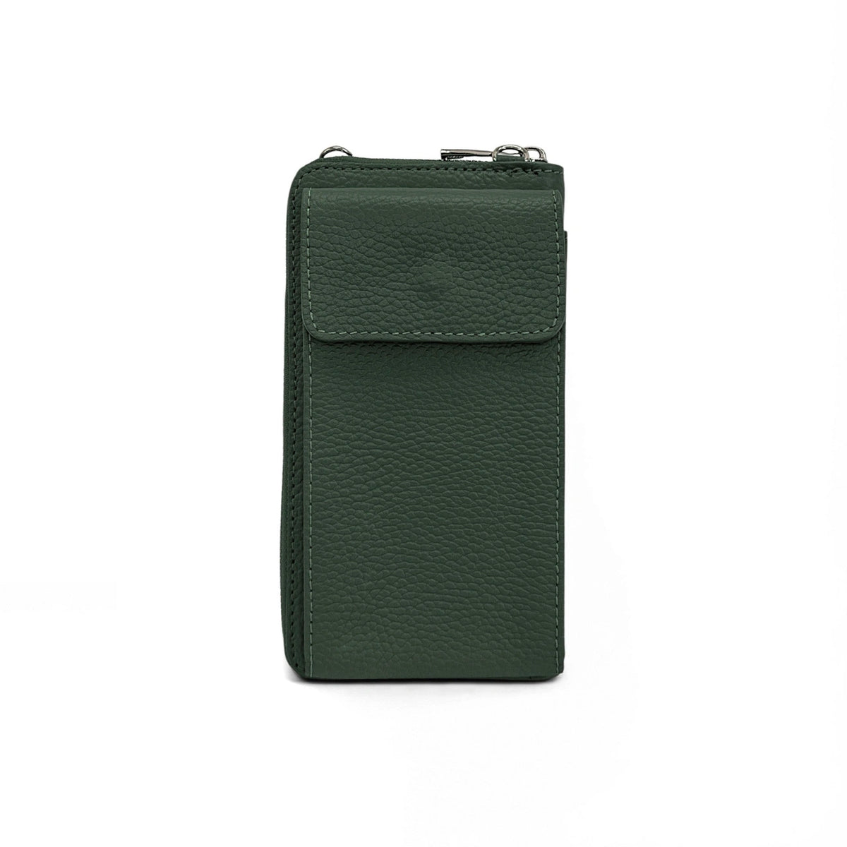 Mini borsa pochette in pelle martellata STREET Verde foresta