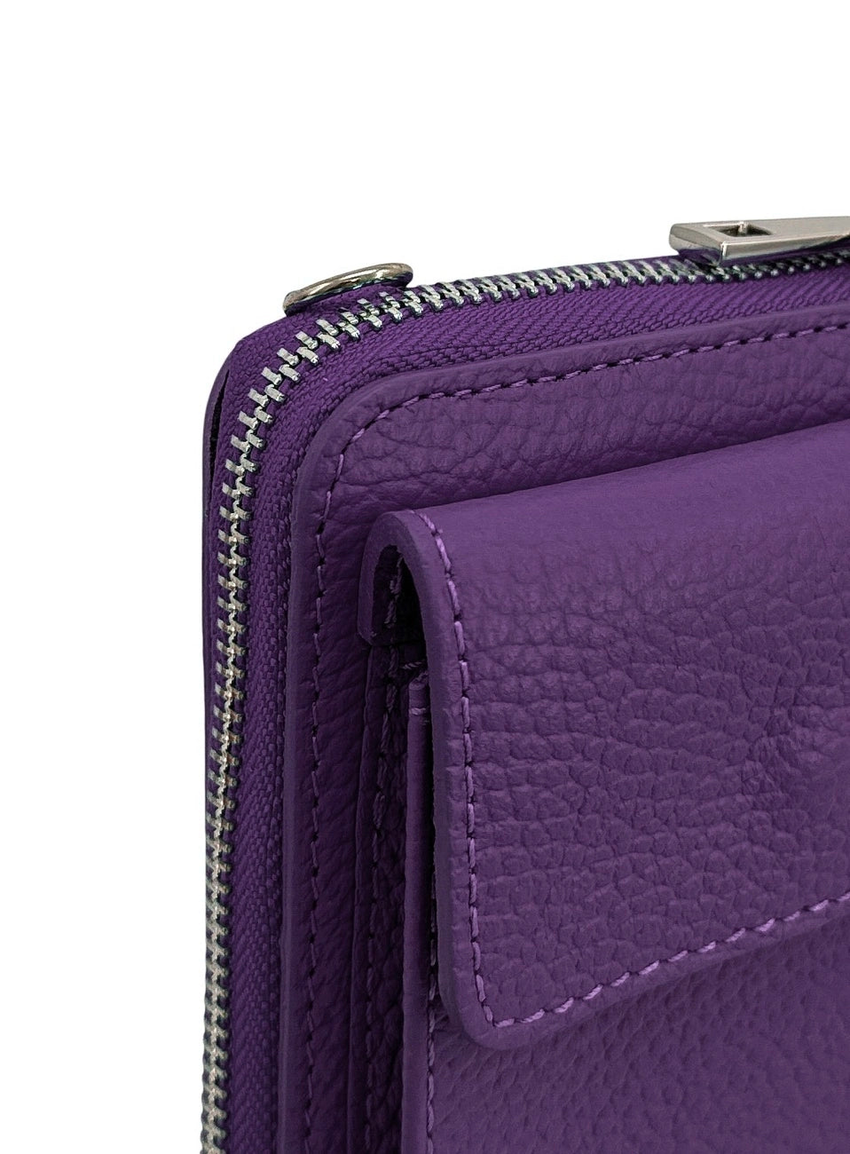 Mini borsa pochette in pelle martellata STREET Viola