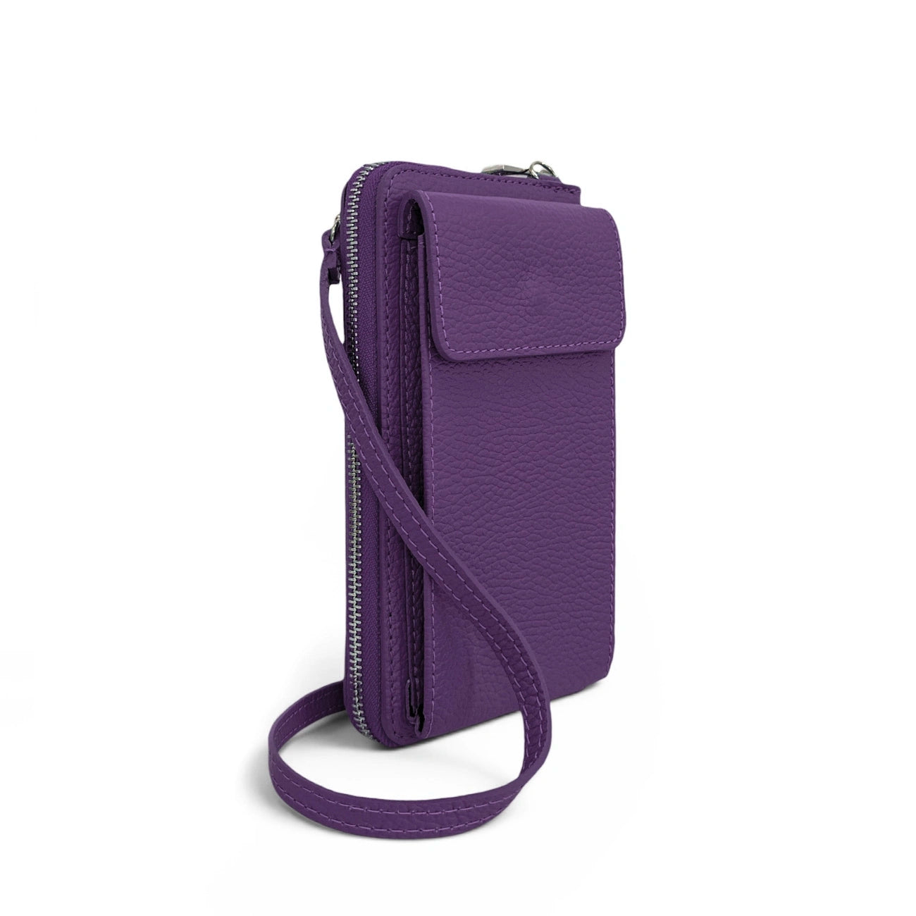 Mini-sac pochette en cuir grainé STREET Violet