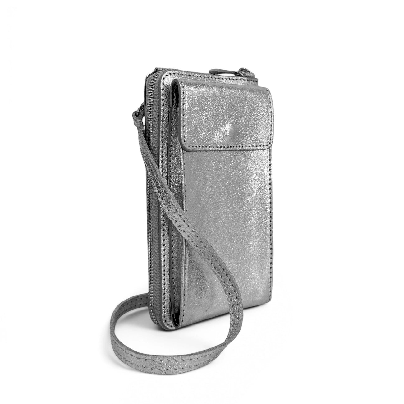 Mini-Sac bolsillo de cuero grano STREET Verde inglés