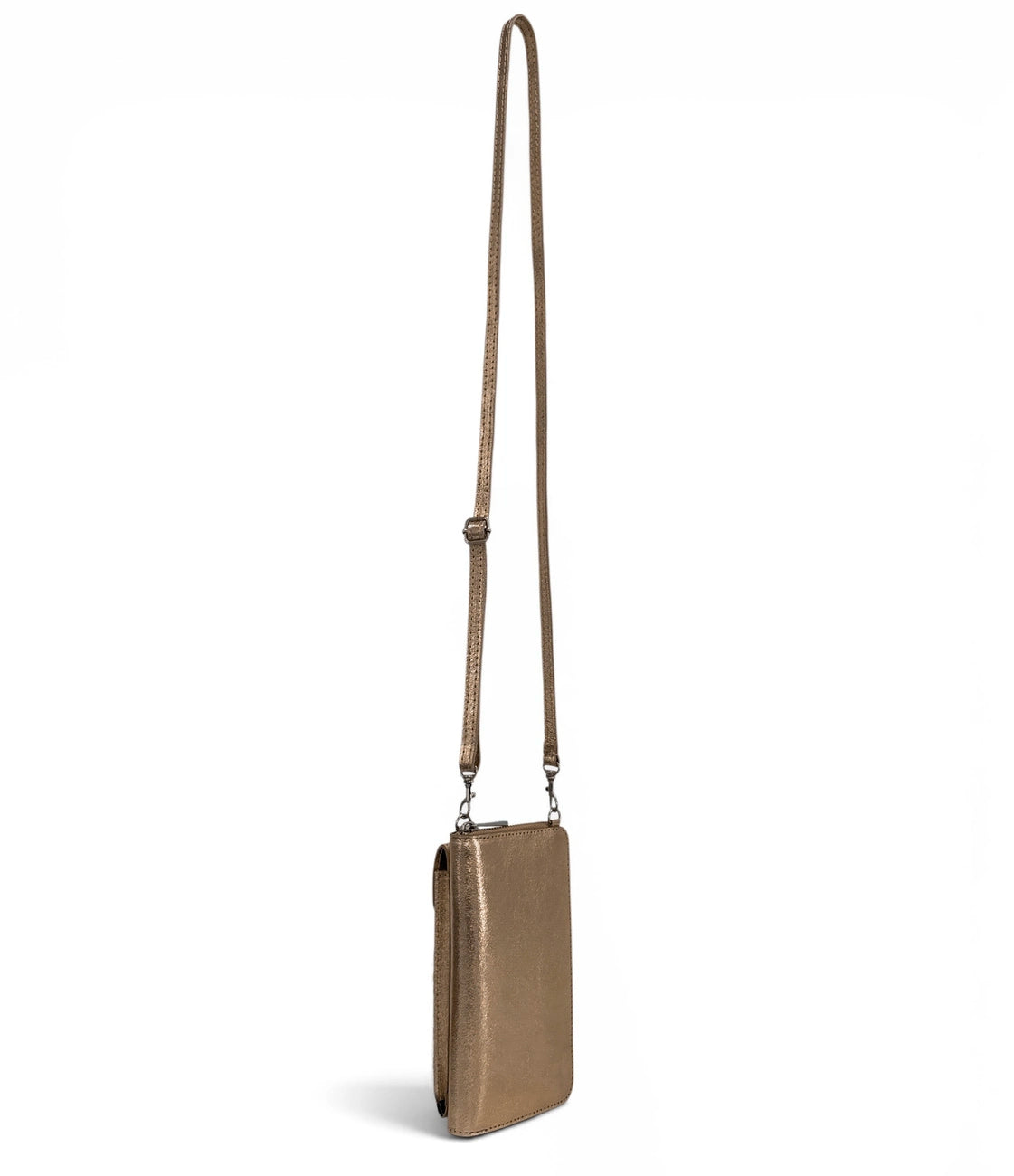Mini borsa pochette in pelle iridescente STREET Champagne iridescente