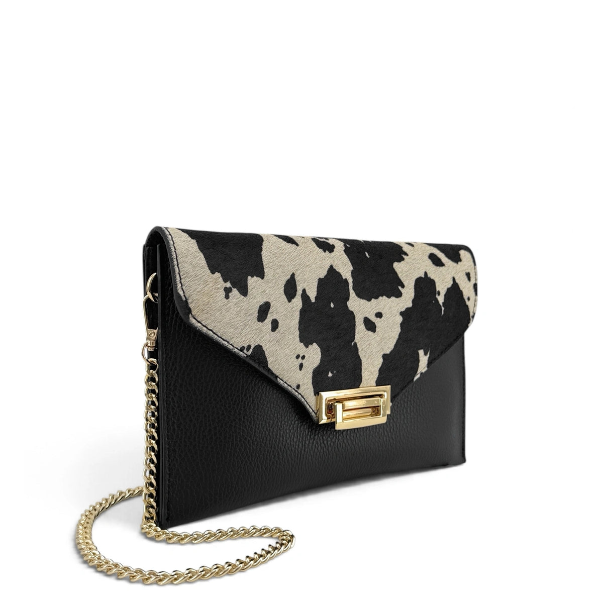 Sac pochette en cuir TWILIGHT E.L. Noir vachette