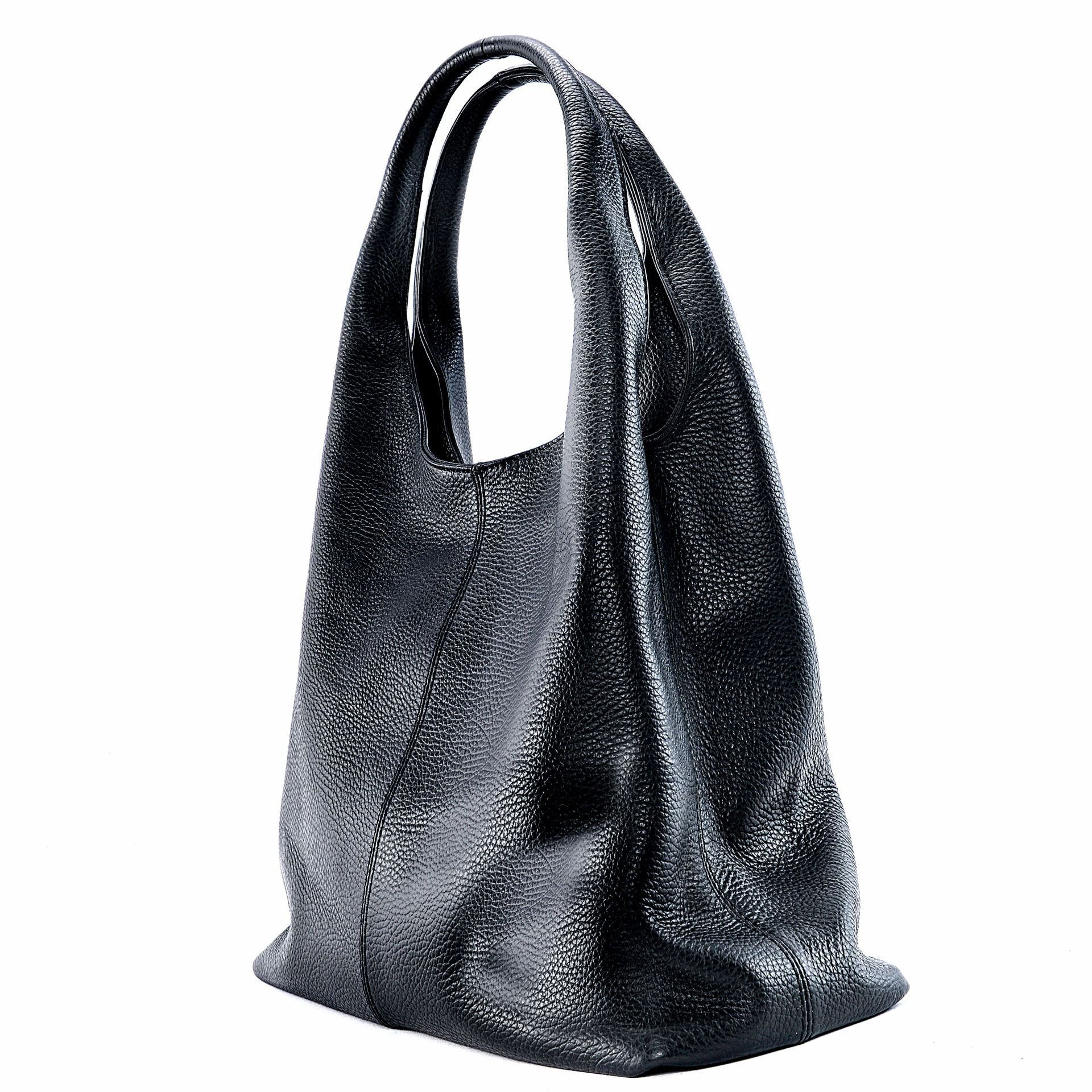 Sac porté épaule en cuir grainé BOSTON Noir