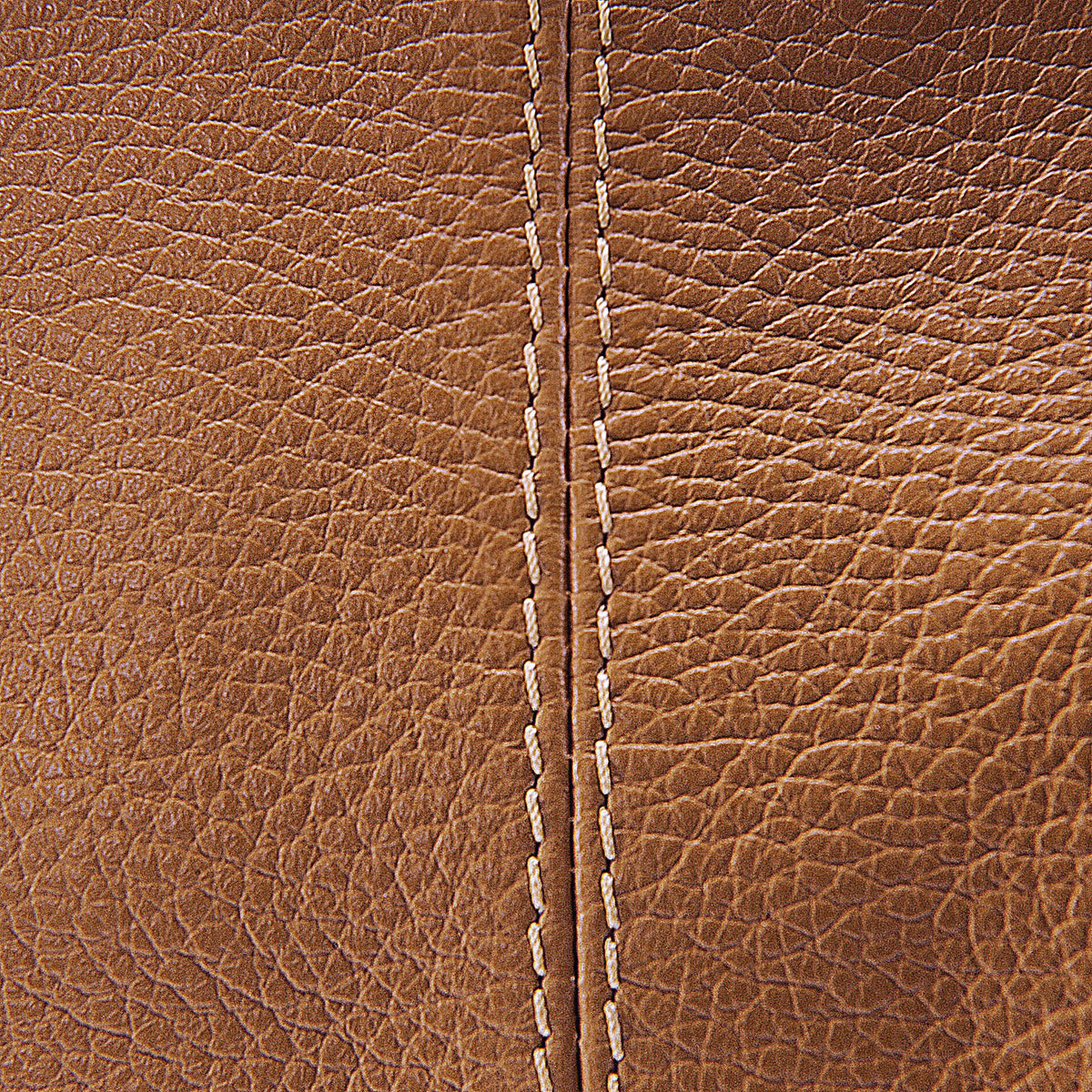 Sac porté épaule en cuir grainé BOSTON Cognac foncé