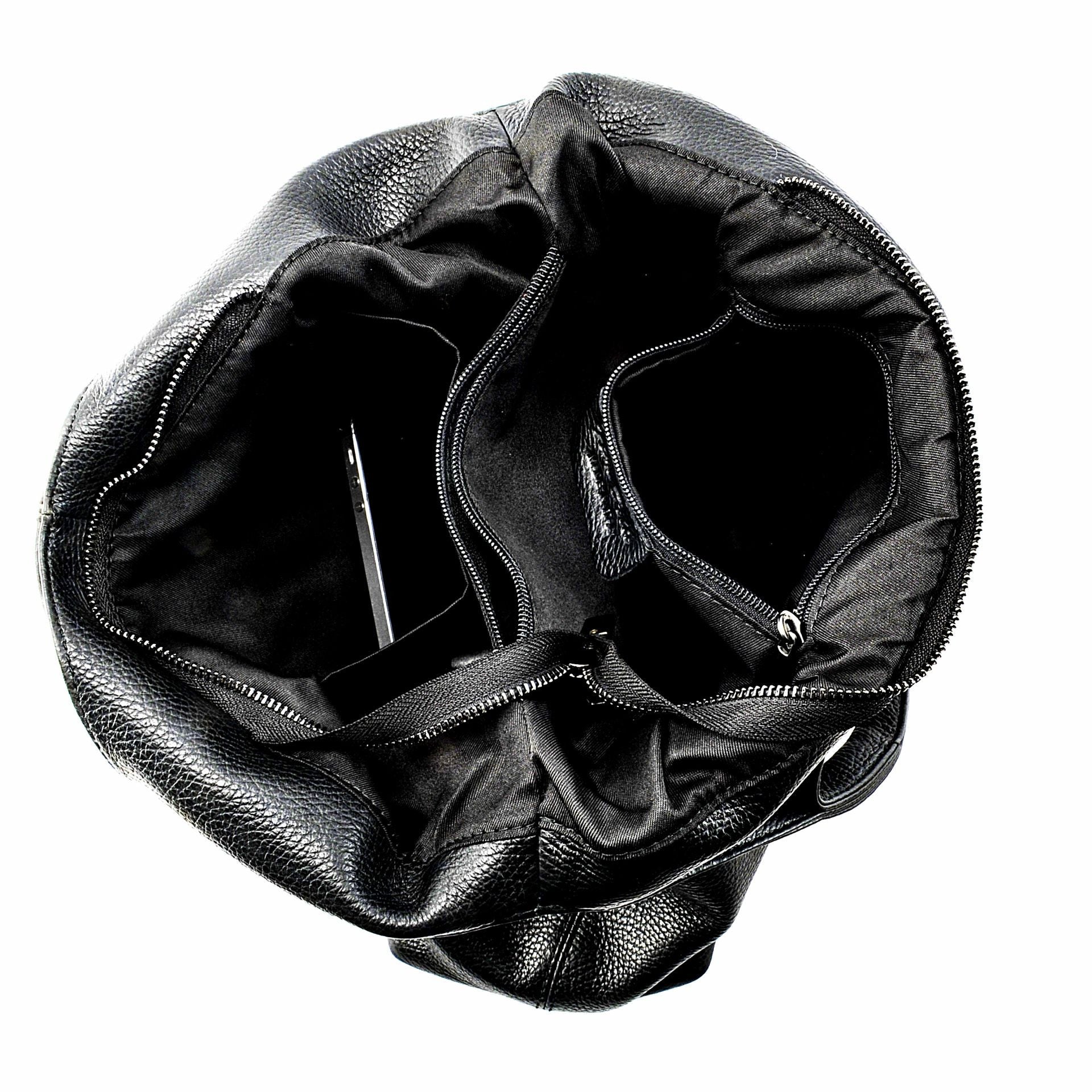 Sac porté épaule en cuir grainé BOSTON Noir