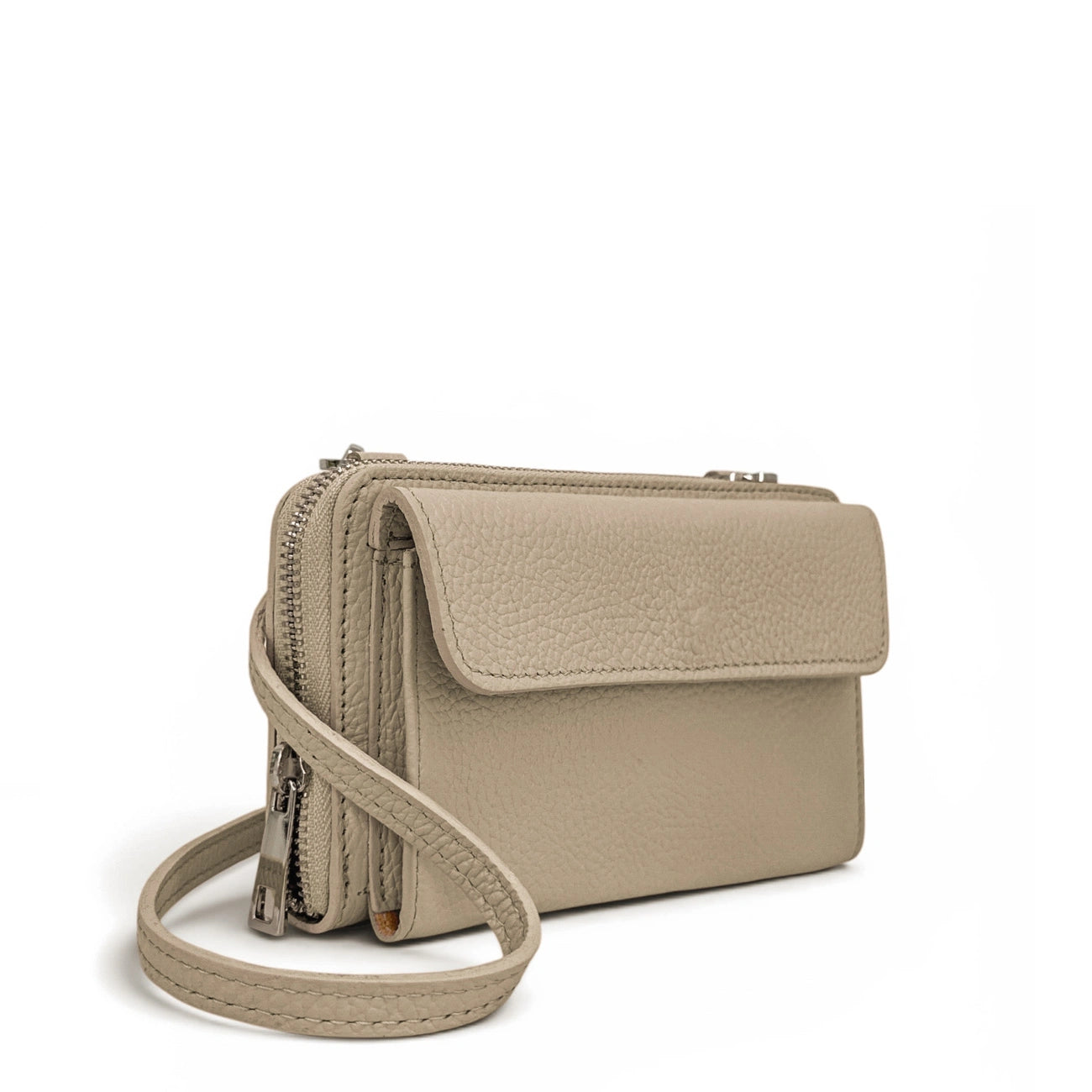 Grained leather strap wallet bag CITY Mole