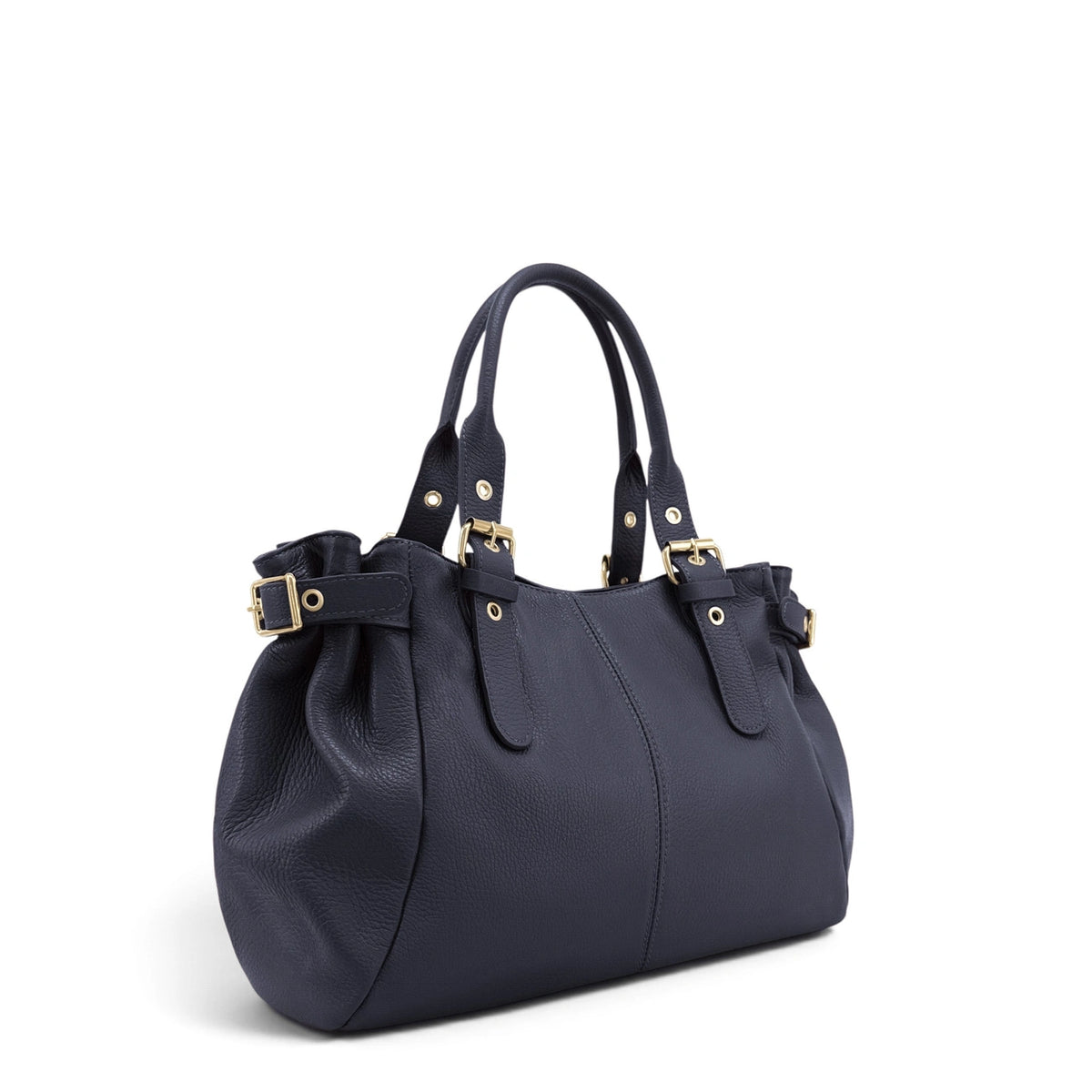 Bolso bowling de piel granulada NEW PRINCESS XL Azul marino