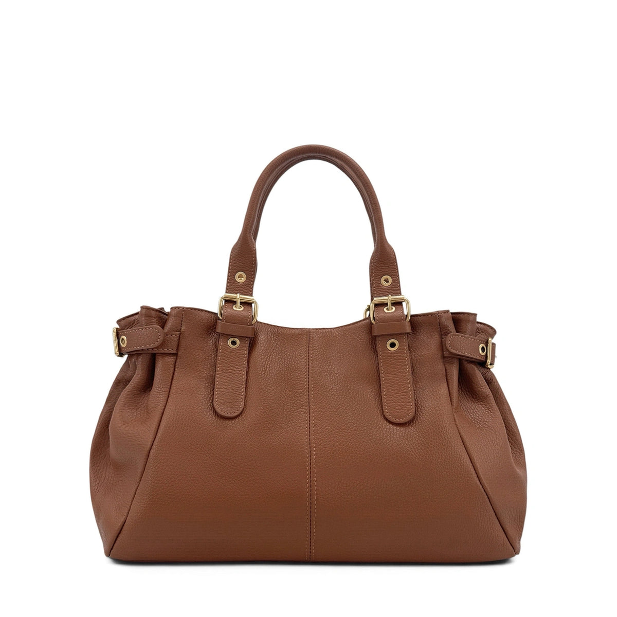 Sac bowling en cuir grainé NEW PRINCESS XL Marron châtaigne