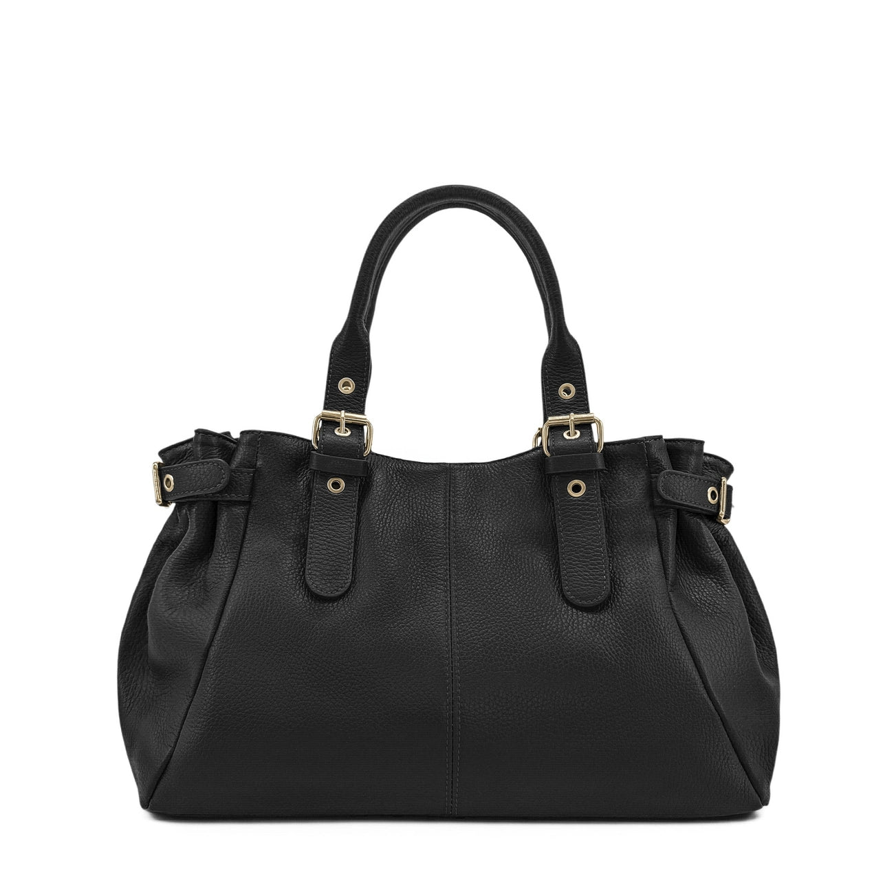 Bolso bowling PRINCESS XL de piel granulada negra