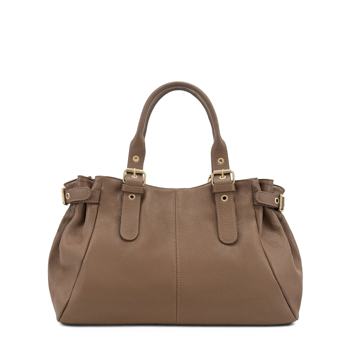Bolso bowling de piel granulada NEW PRINCESS XL Topo oscuro