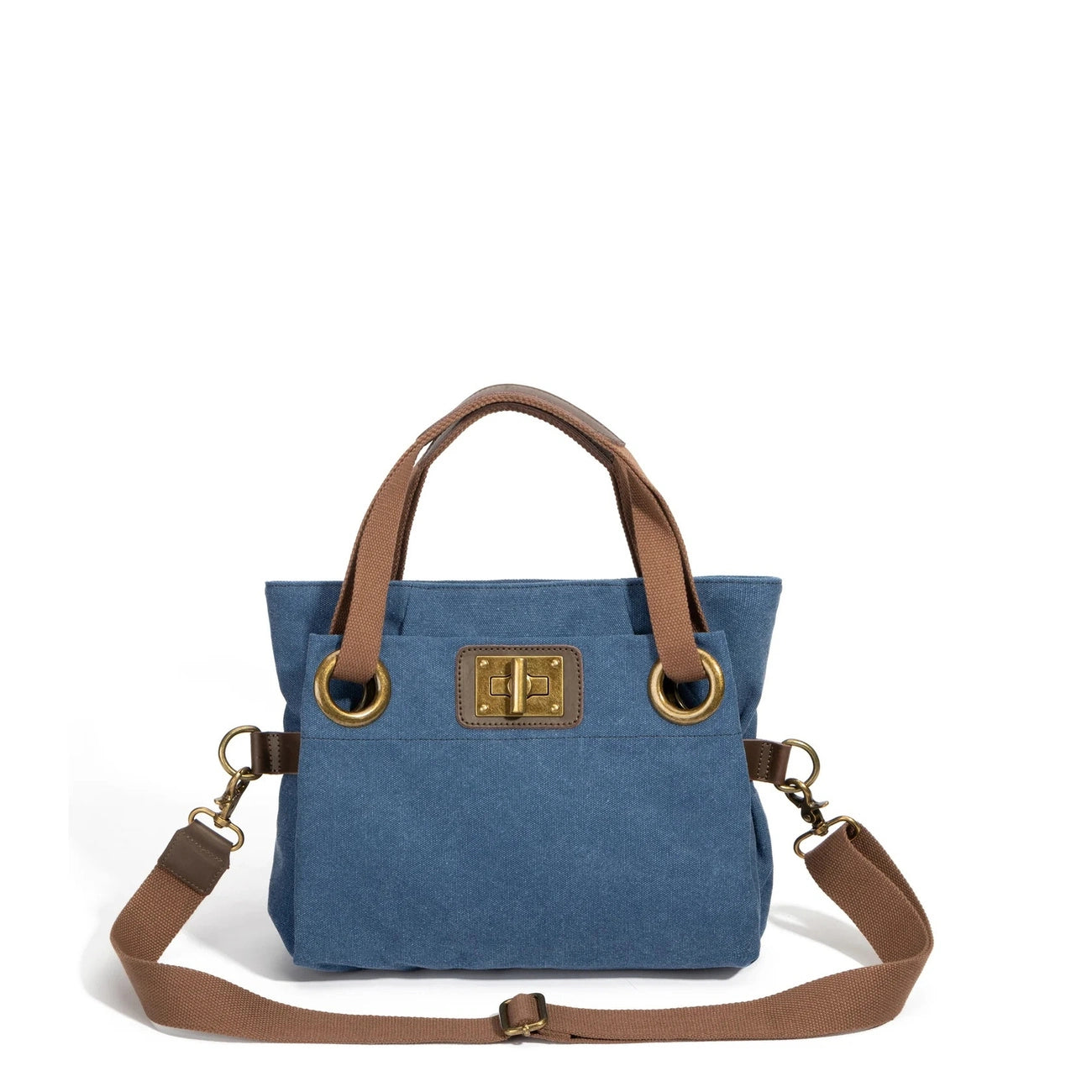 Borsa per il fine settimana in pelle e tela TOBAGO Mole chiara