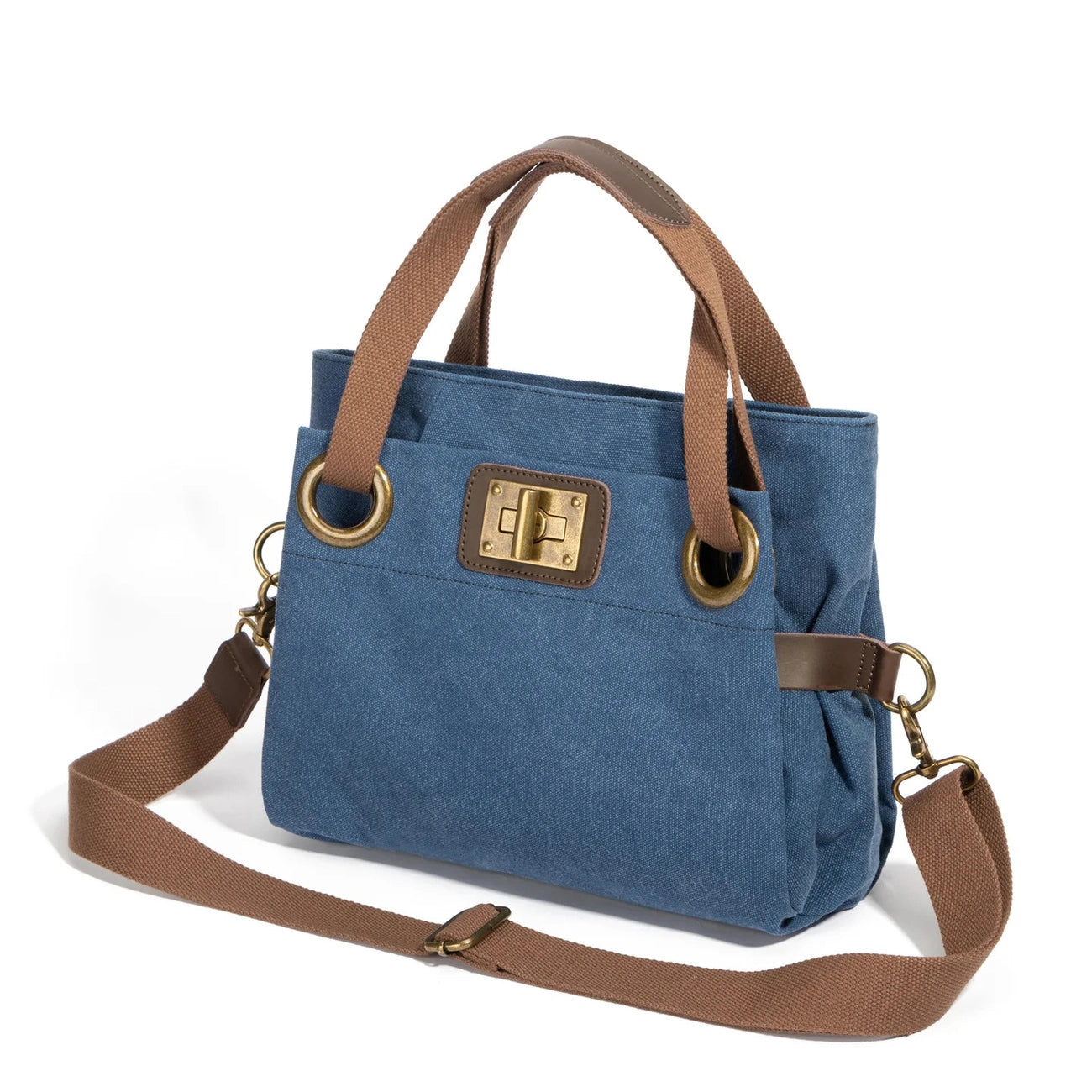 Borsa per il fine settimana in pelle e tela TOBAGO Mole chiara