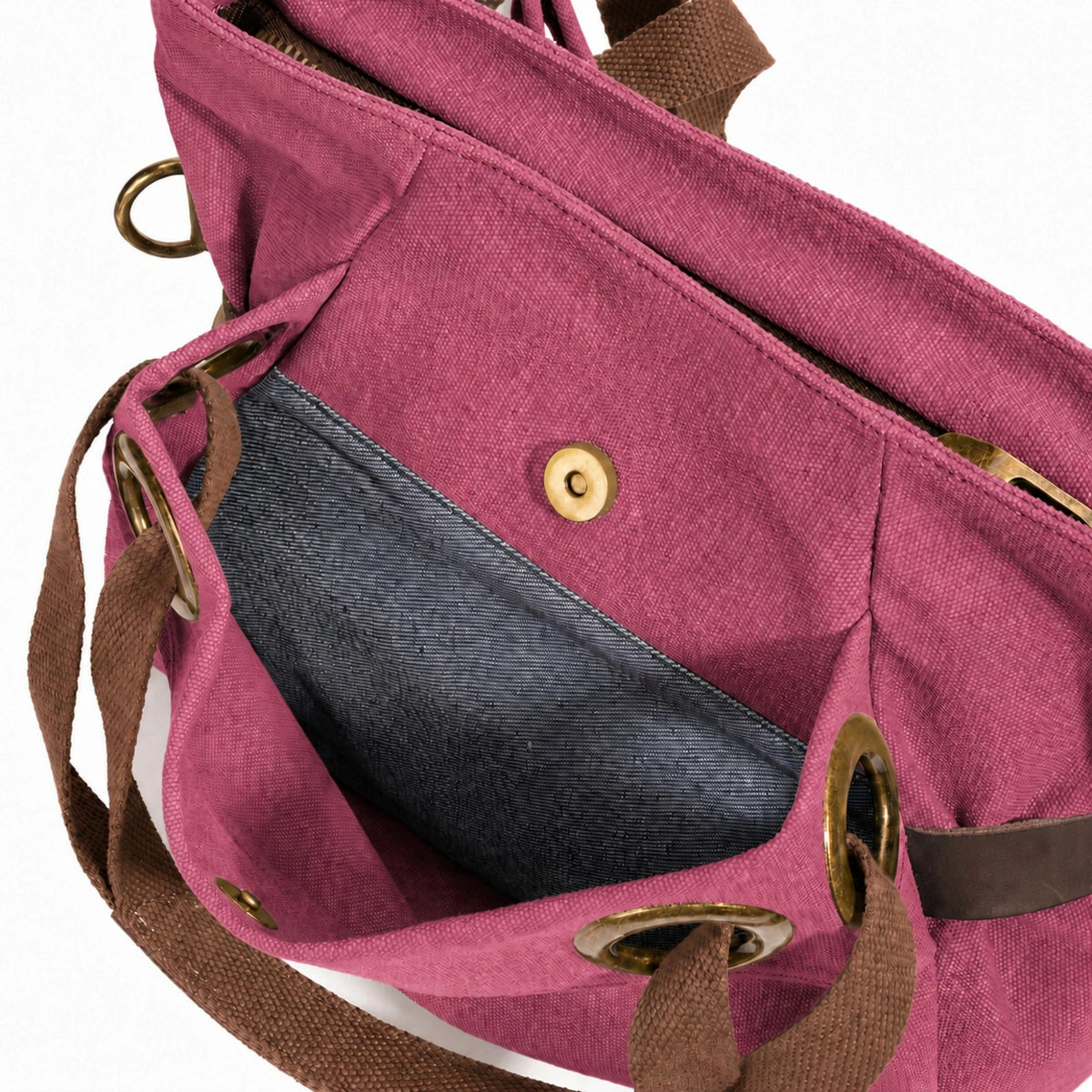 Bolso de hombro de piel y lona PONT-DES-ARTS MINI Rojo burdeos