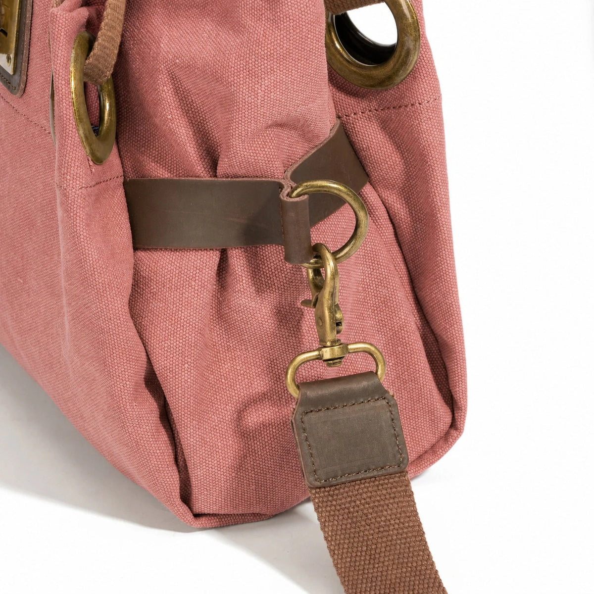 Bolso de hombro de piel y lona PONT-DES-ARTS MINI Rojo ladrillo