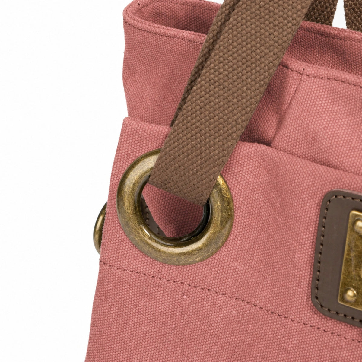 Bolso de hombro de piel y lona PONT-DES-ARTS MINI Rojo ladrillo
