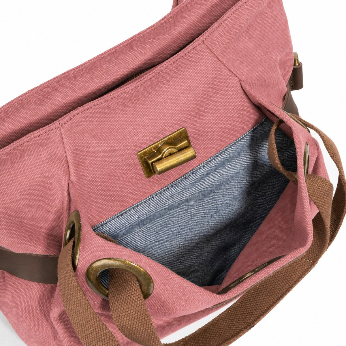 Bolso de hombro de piel y lona PONT-DES-ARTS MINI Rojo ladrillo