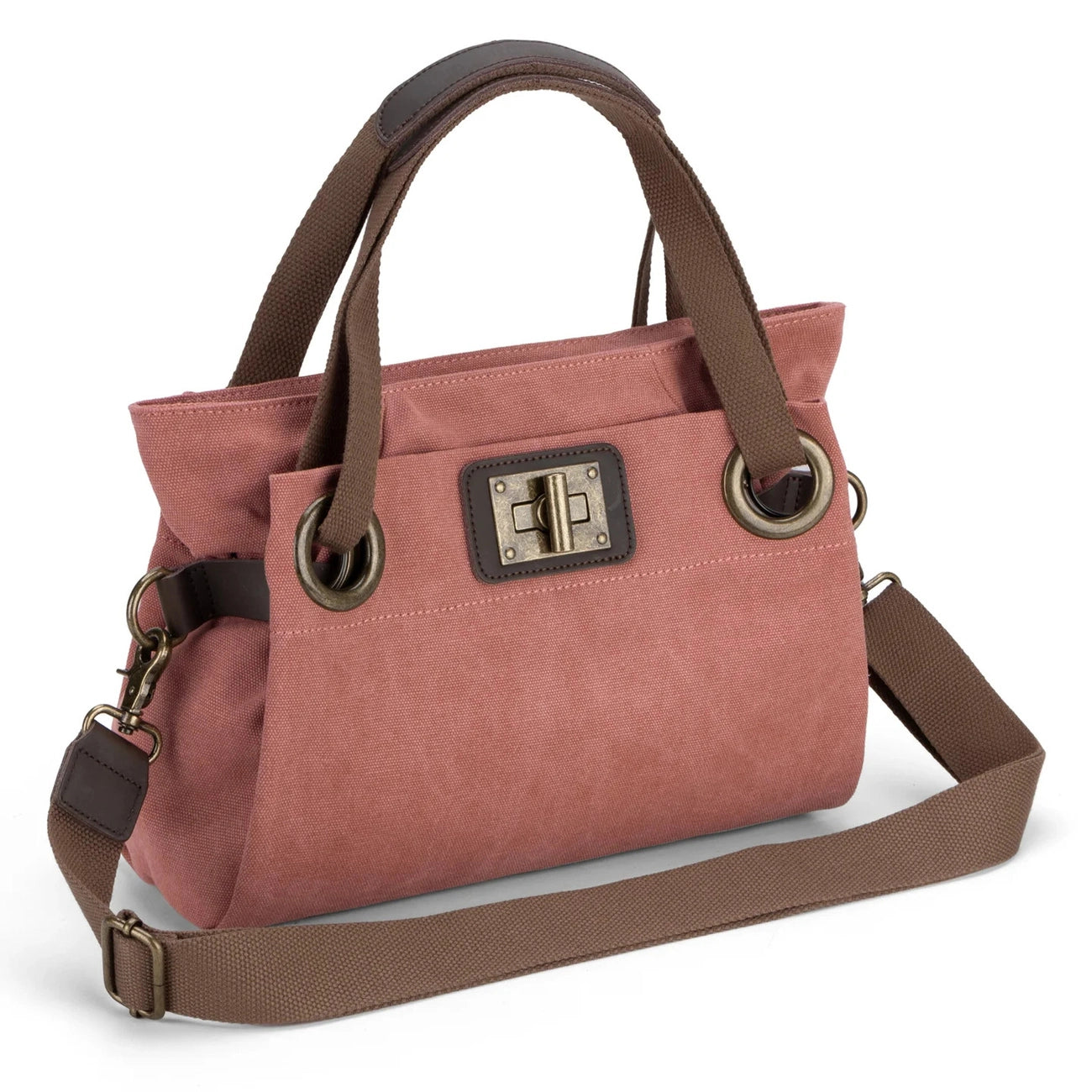 Borsa per il fine settimana in pelle e tela TOBAGO Mole chiara