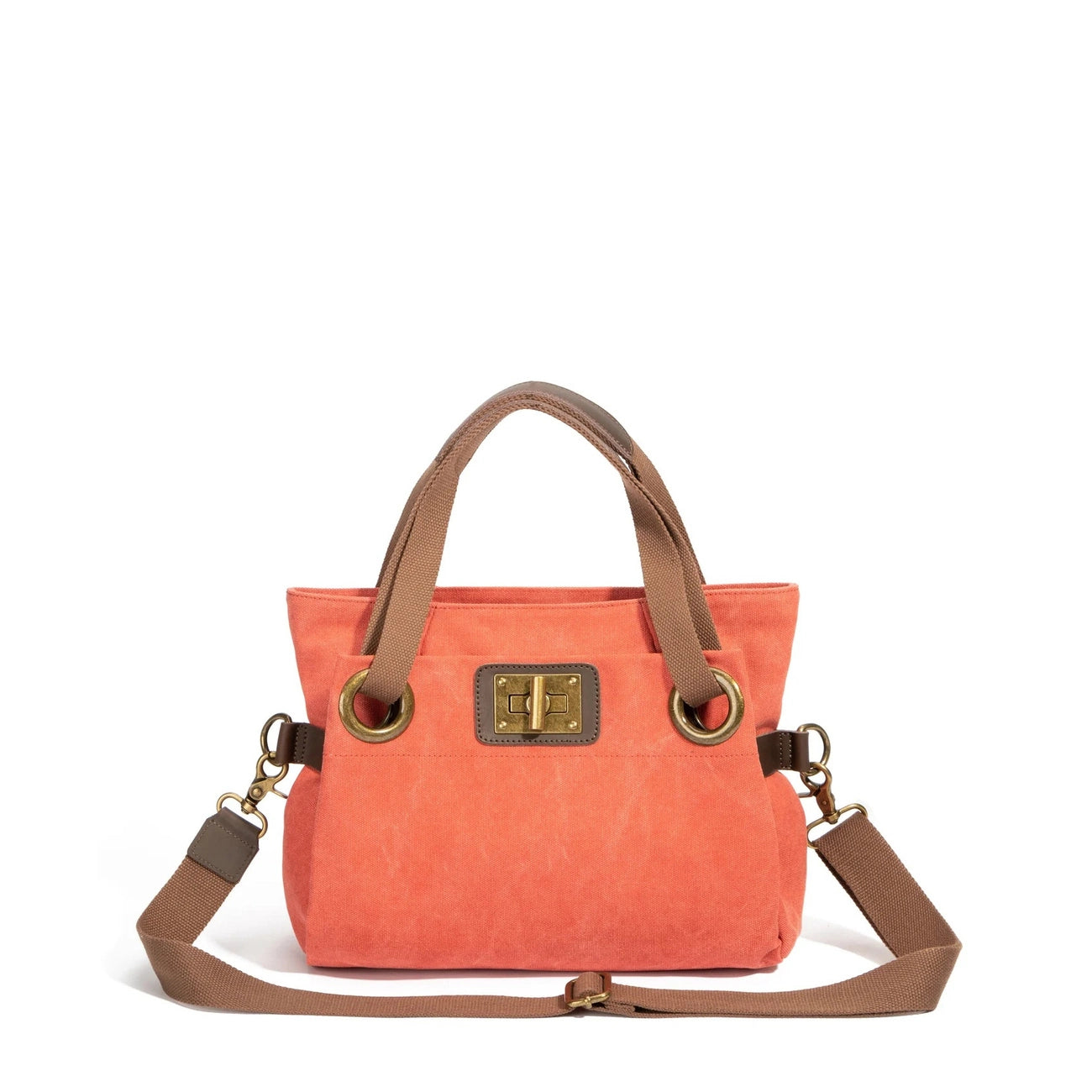 Leather and canvas weekend bag TOBAGO Clear mole