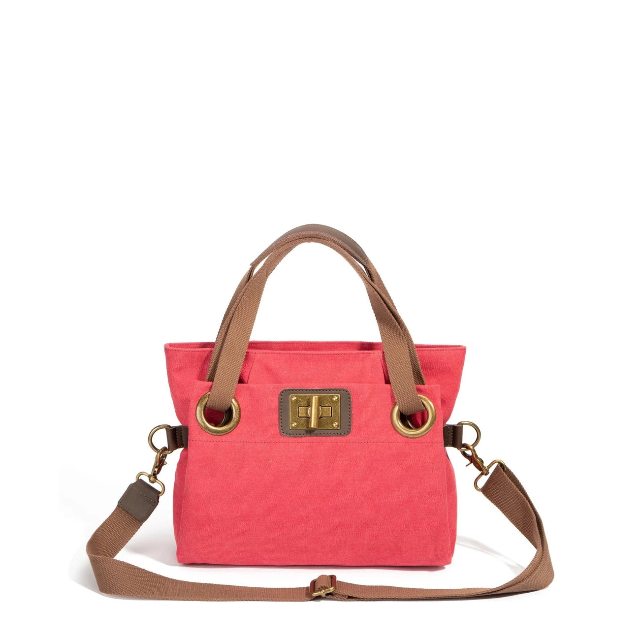 Borsa per il fine settimana in pelle e tela TOBAGO Mole chiara