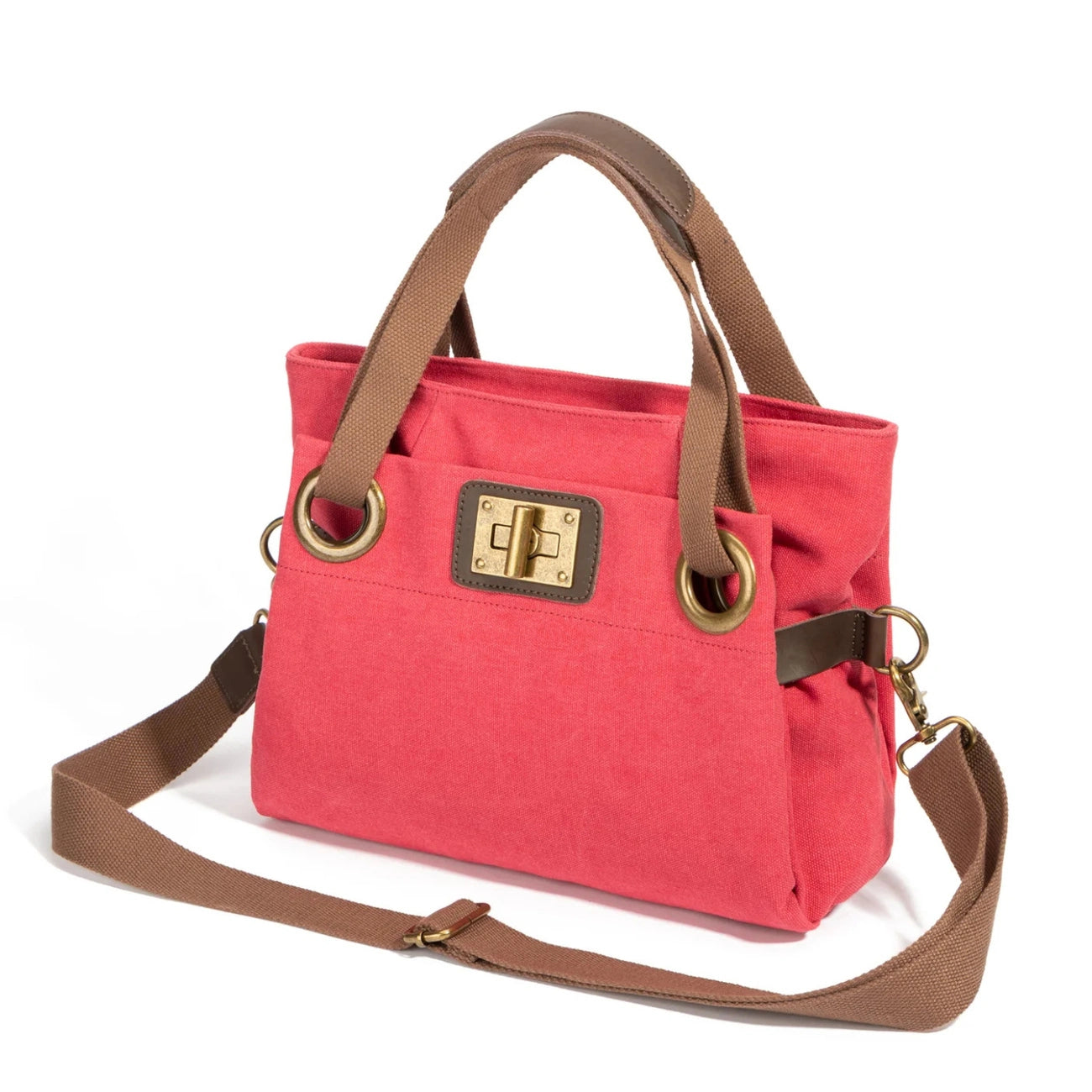 Borsa per il fine settimana in pelle e tela TOBAGO Mole chiara