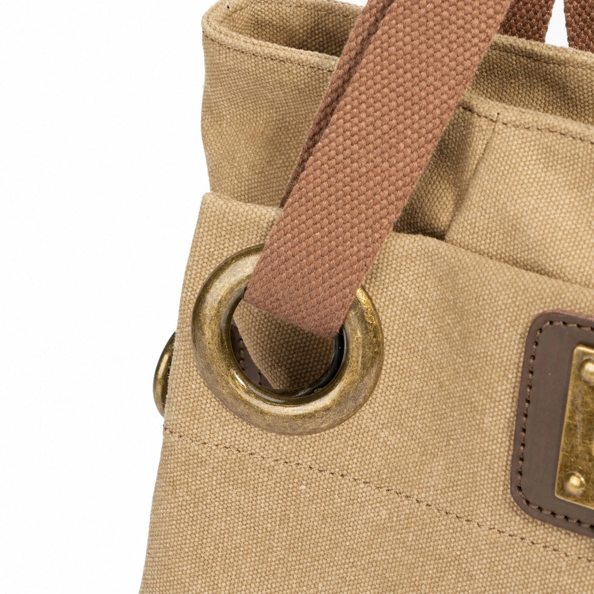 Bolso de hombro de piel y lona PONT-DES-ARTS MINI Amarillo