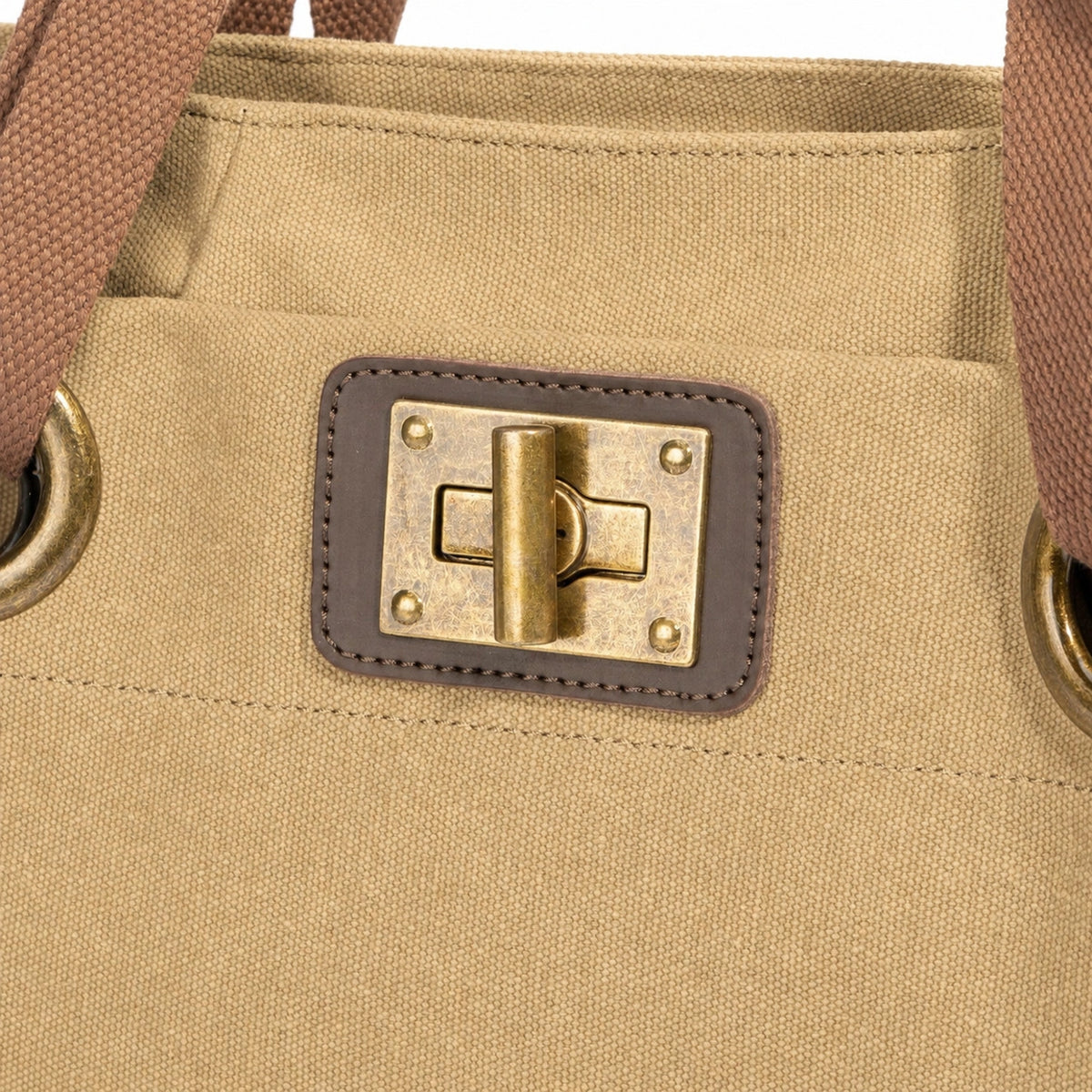 Bolso de hombro de piel y lona PONT-DES-ARTS MINI Amarillo