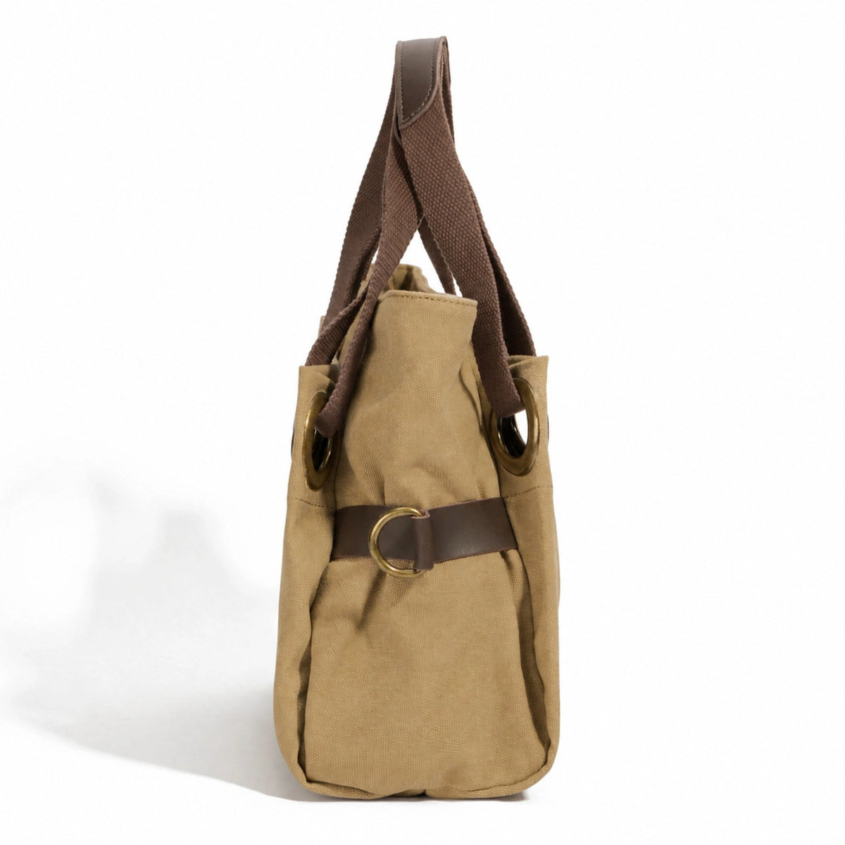 Bolso de hombro de piel y lona PONT-DES-ARTS MINI Amarillo