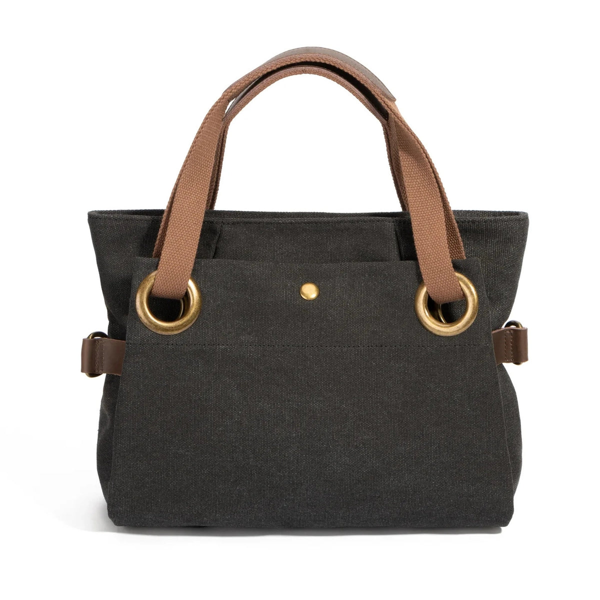 Borsa a spalla in pelle e tela PONT-DES-ARTS MINI Nero