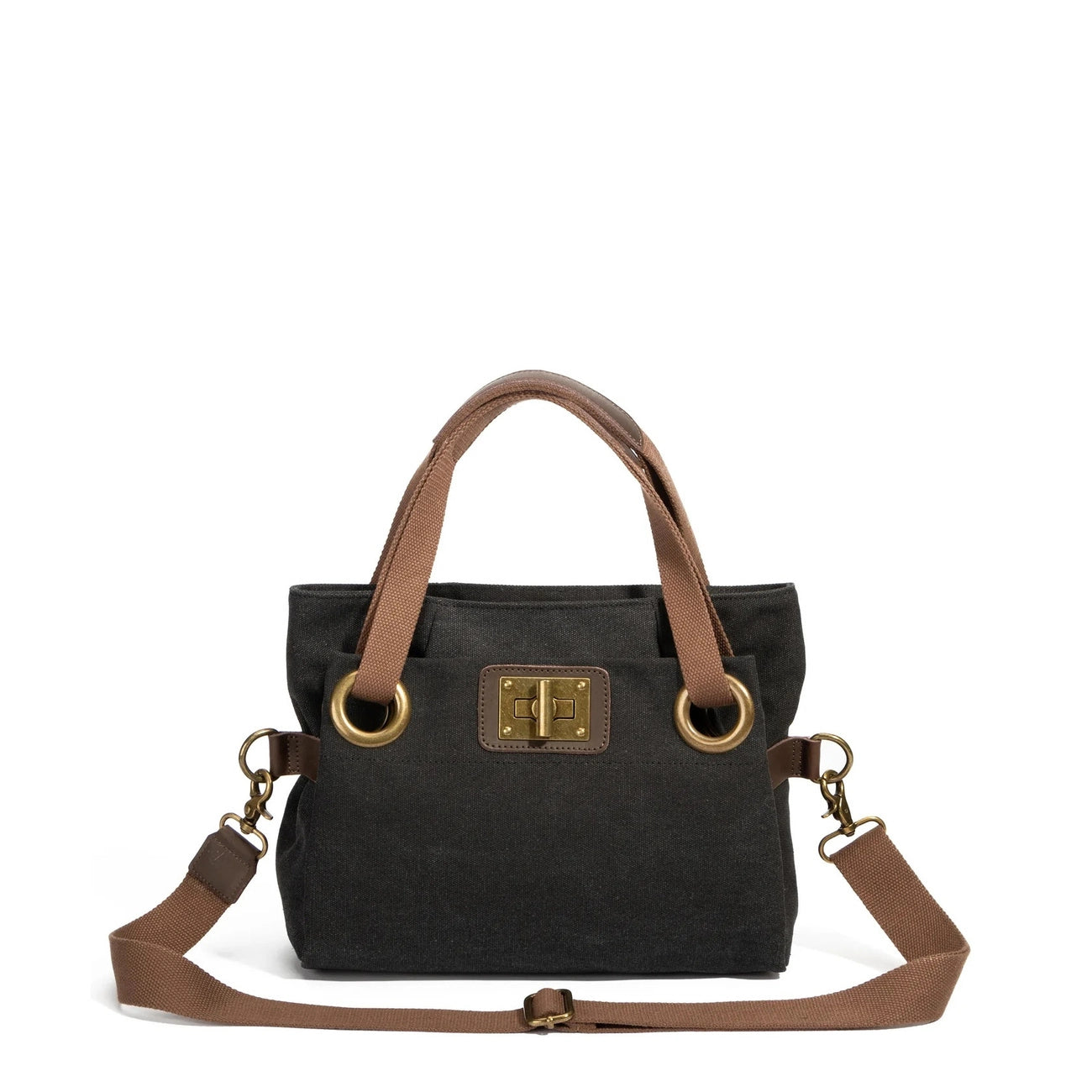 Borsa per il fine settimana in pelle e tela TOBAGO Mole chiara