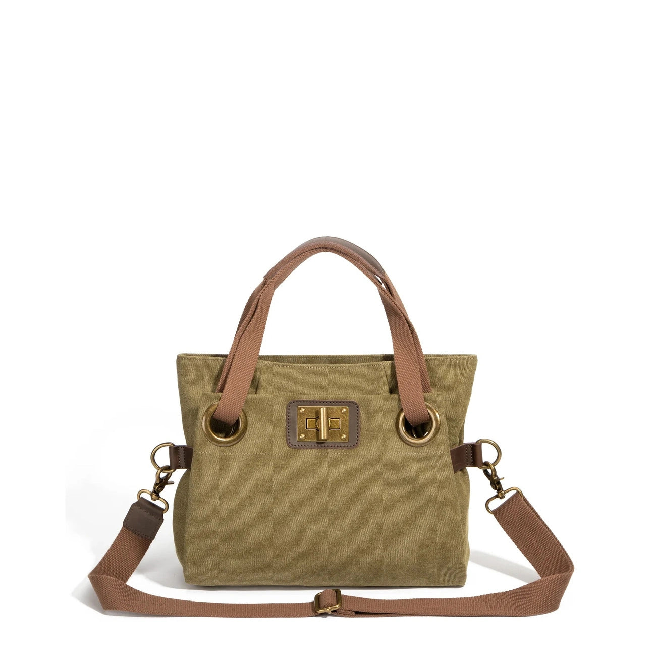 Borsa per il fine settimana in pelle e tela TOBAGO Mole chiara