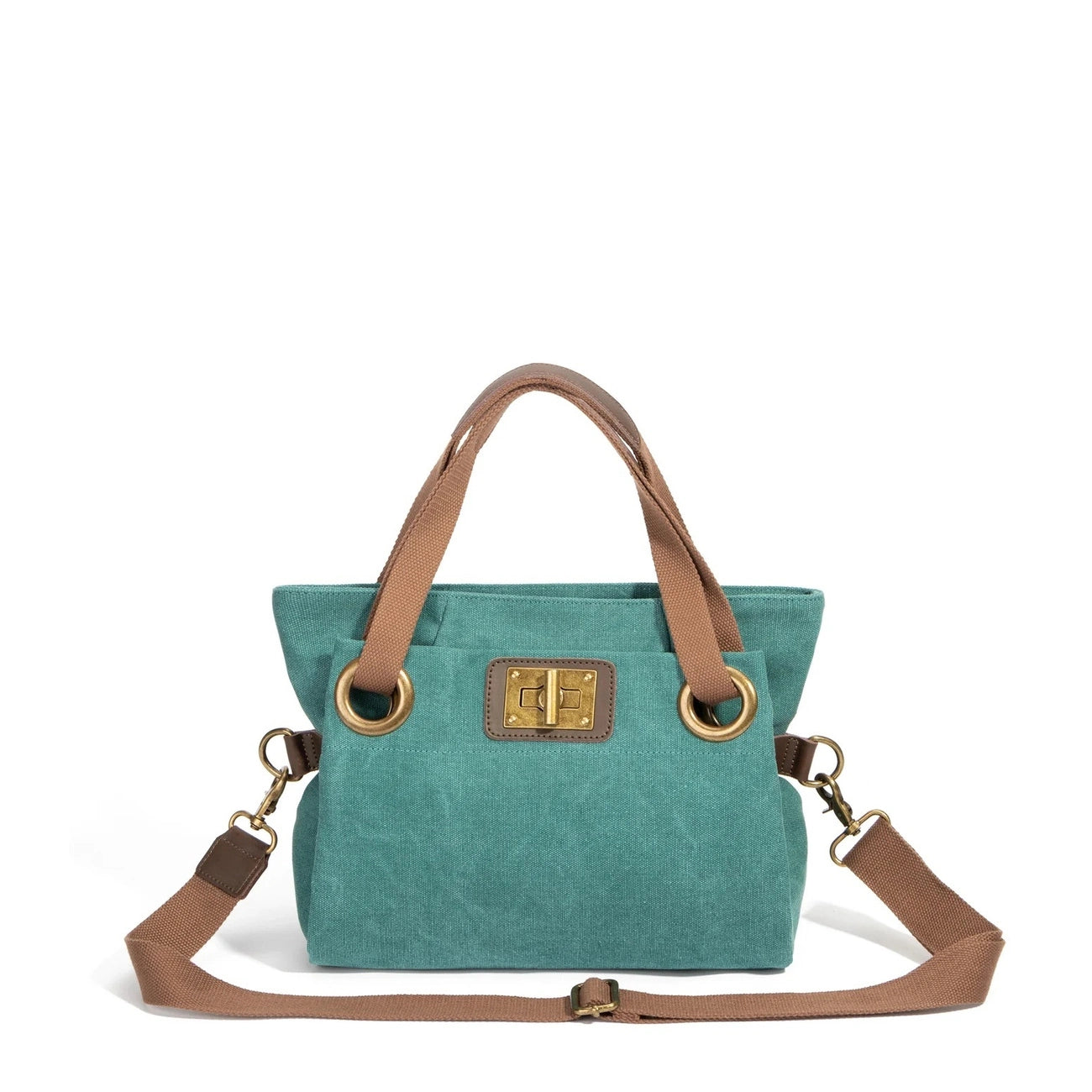 Borsa per il fine settimana in pelle e tela TOBAGO Mole chiara