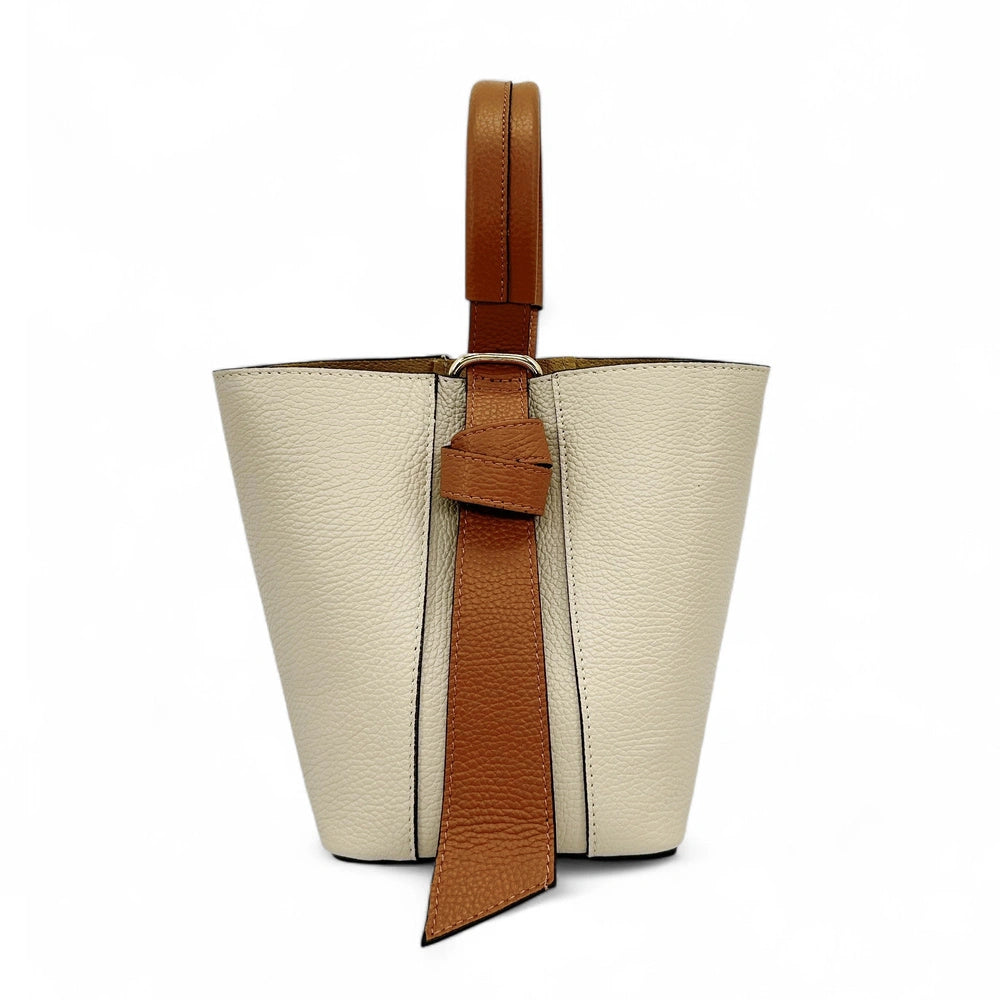 Bolso y bolsillo de cuero grano BIRDIE Púrpura