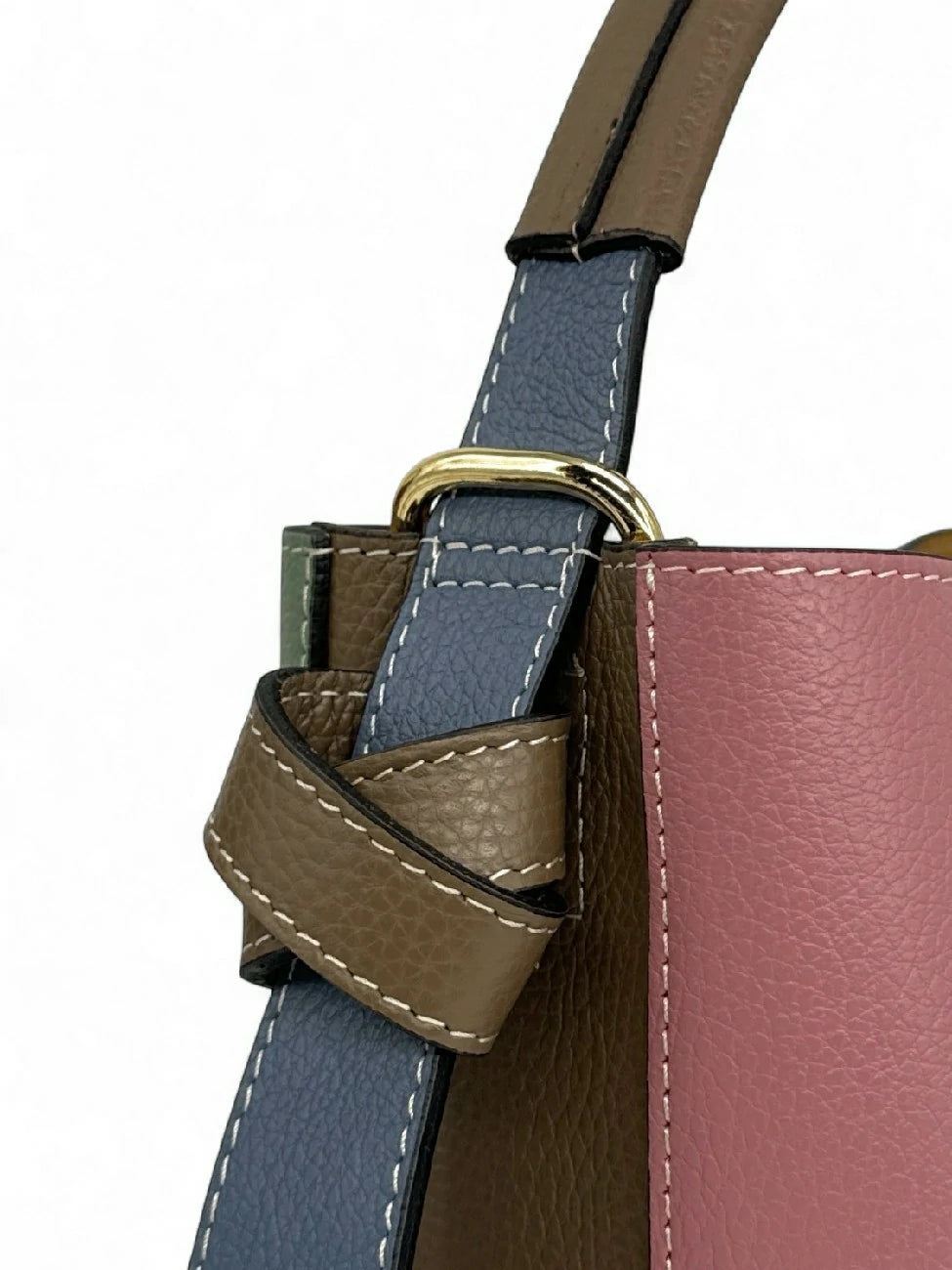 Beuteltasche und Täschchen aus genarbtem Leder ONLY BIRDIE Mehrfarbig 4