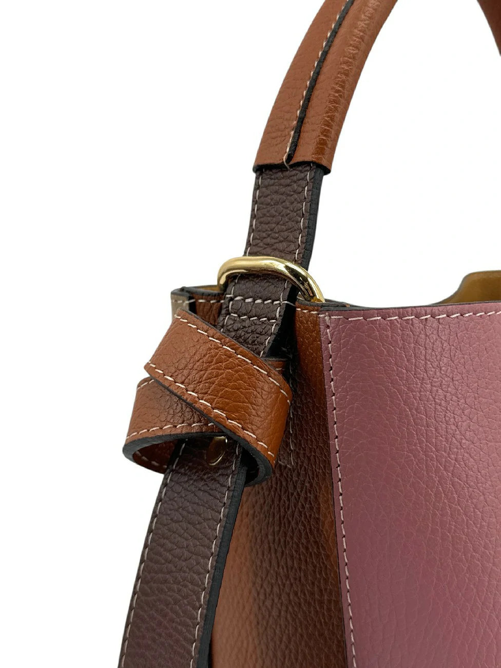Beuteltasche und Täschchen aus genarbtem Leder ONLY BIRDIE Mehrfarbig 6