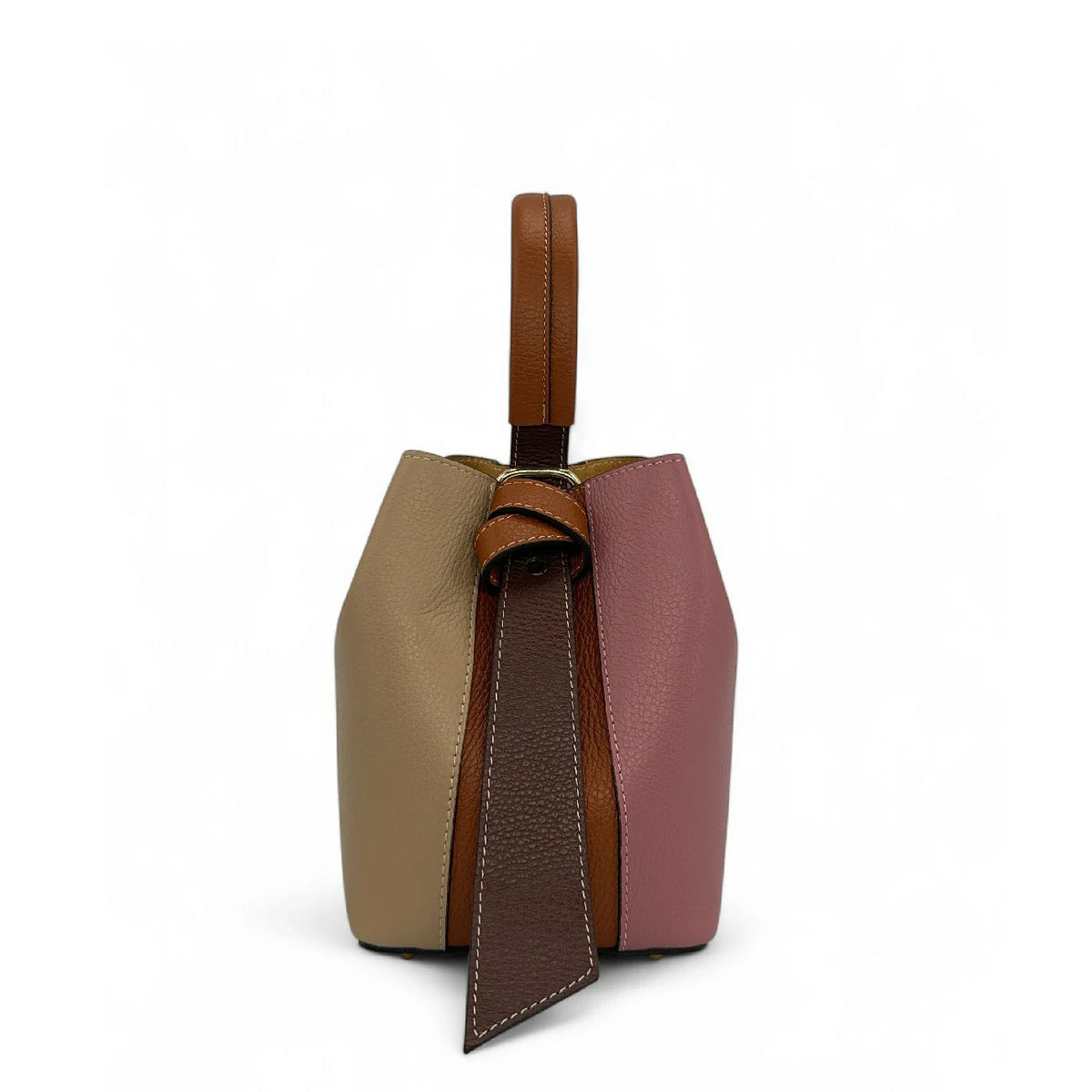 Beuteltasche und Täschchen aus genarbtem Leder ONLY BIRDIE Mehrfarbig 6