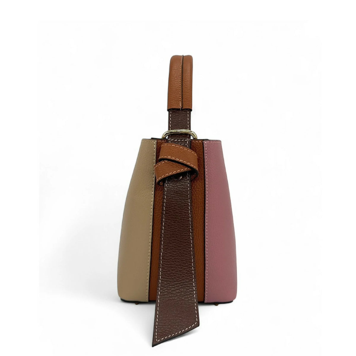 Beuteltasche und Täschchen aus genarbtem Leder ONLY BIRDIE Mehrfarbig 6