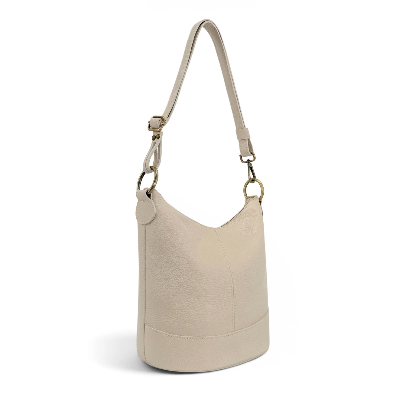 Grained leather strap bag BEAUBOURG Pastel green