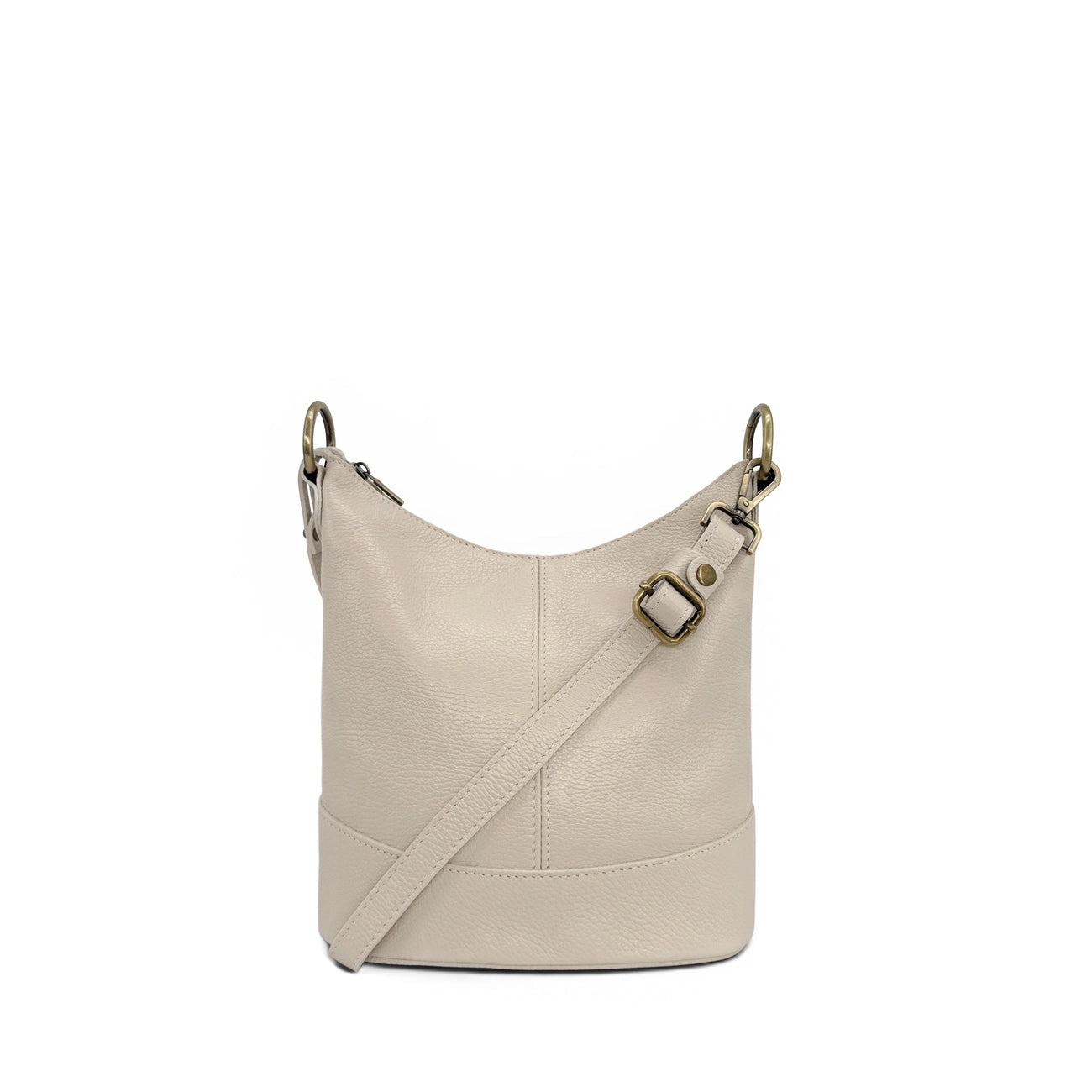 Grained leather strap bag BEAUBOURG Pastel green