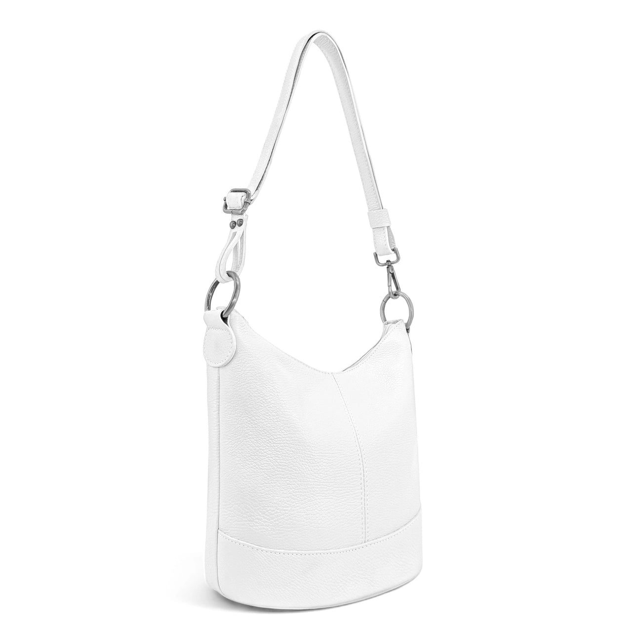Grained leather strap bag BEAUBOURG White
