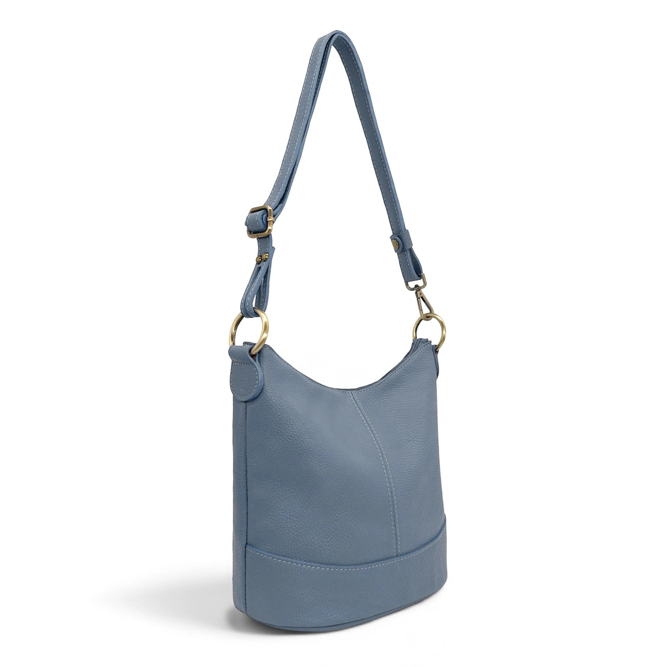Grained leather strap bag BEAUBOURG Pastel green