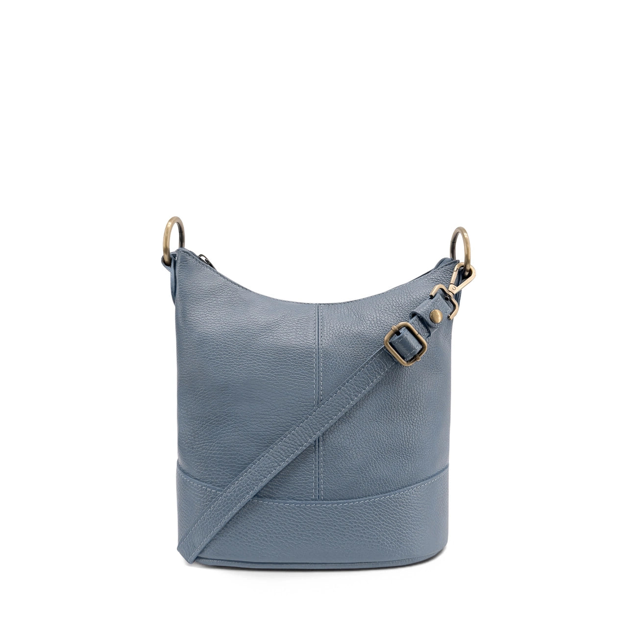 Grained leather strap bag BEAUBOURG Pastel green
