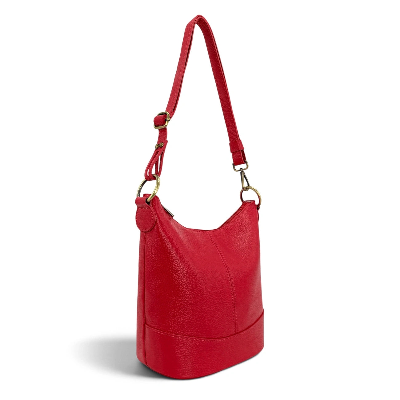 Grained leather strap bag BEAUBOURG Red Garance