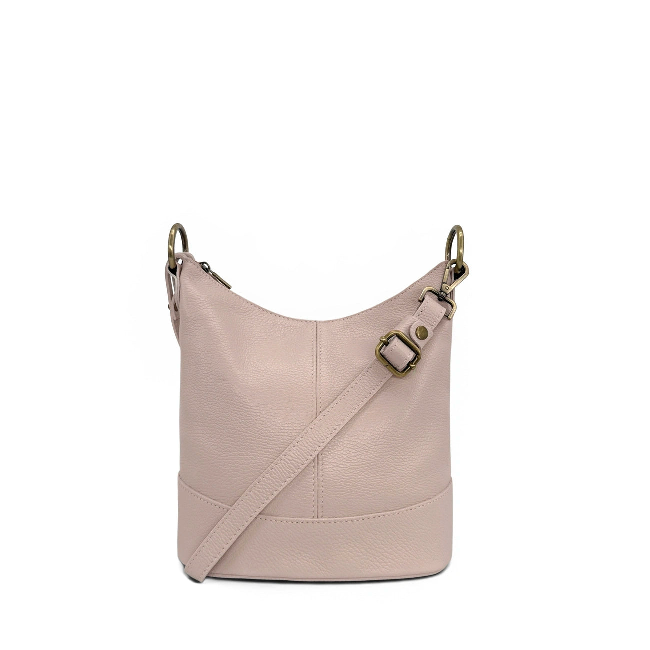 Grained leather strap bag BEAUBOURG Rose nude