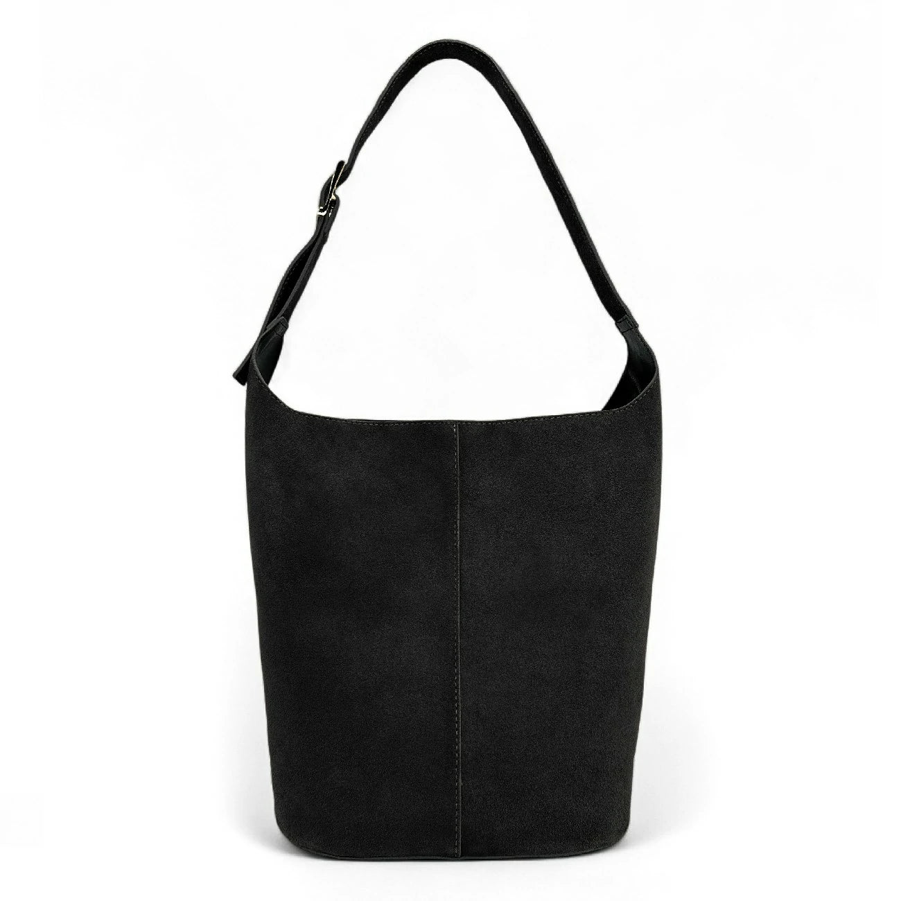 Sac seau en croûte de cuir CLARENCE Noir