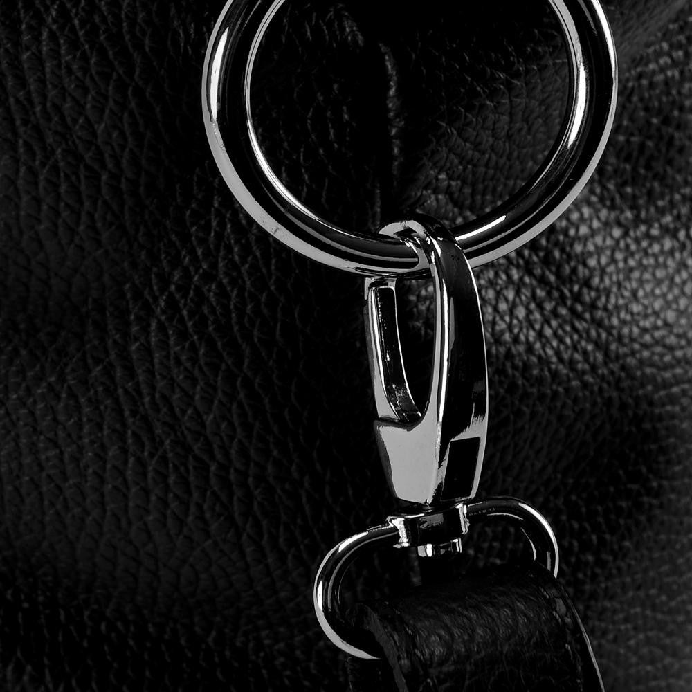 Sac seau à bandoulière en cuir grainé BEAUBOURG Noir