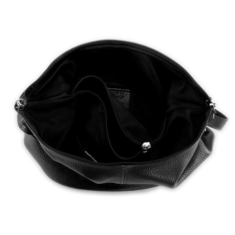 Sac seau à bandoulière en cuir grainé BEAUBOURG Noir