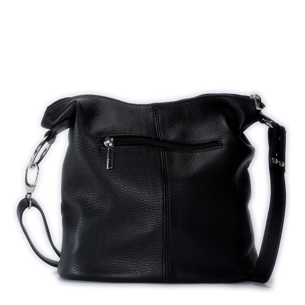 Sac seau à bandoulière en cuir grainé BEAUBOURG Noir