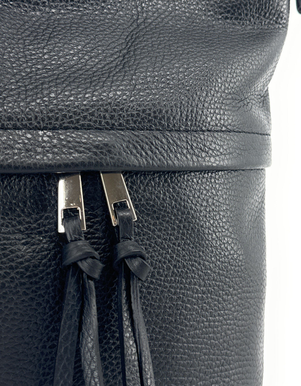Sac seau en cuir grainé LIVERPOOL Noir