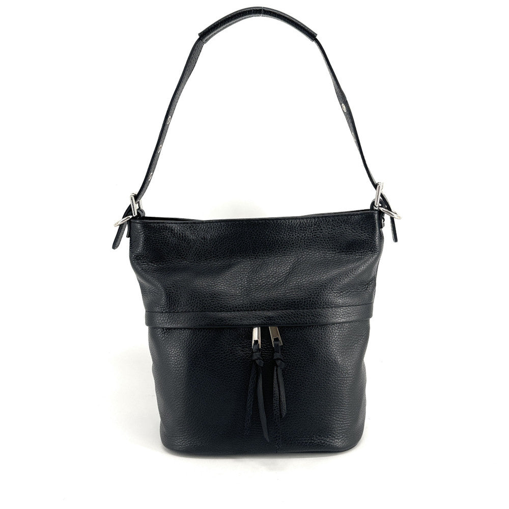 Sac seau en cuir grainé LIVERPOOL Noir